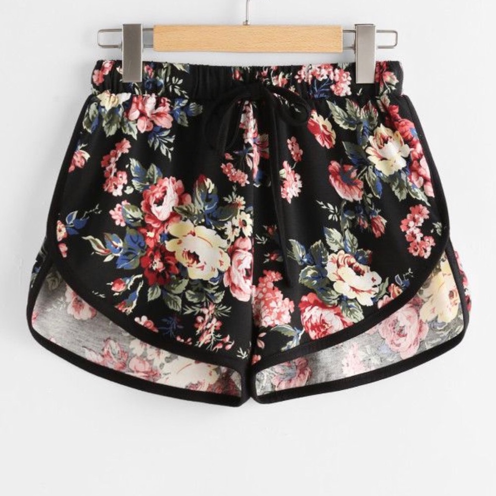 SheIn floral dolphin shorts